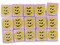 15 20mm Purple and Yellow Wooden Rectangle Happy Face Beads - Two Hole Emoji Beads